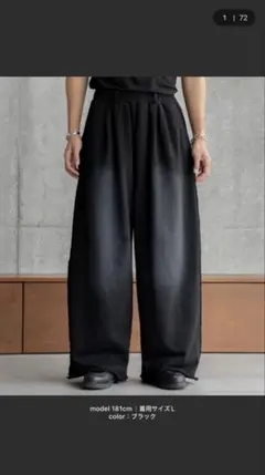 SINSS 2タックブリーチスウェットパンツ