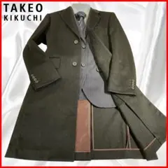 【TAKEOKIKUCH】美品タケオキクチ アンゴラ100% ロング丈 赤タグ