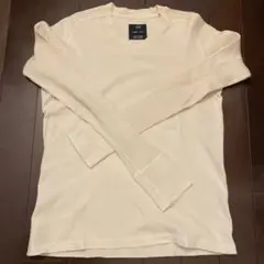 美品アローズ購入wings + horns Vネック長袖カットソー M ホワイト