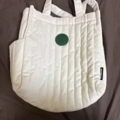 モ*ン様 スターバックス　ホワイト キルティングトートバッグ