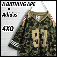 adidas × A BATHING APE ゲームシャツ　M BAPE x adidas SSL Flame Jersey KF4914 | OVERKILL