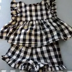 ギンガムチェック　セットアップ100