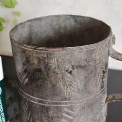 無骨な銅地杯　置物　★鑑賞用・花生け