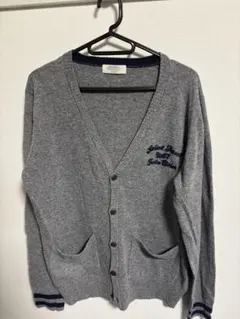 BACK NUMBER グレー Vネックカーディガン M