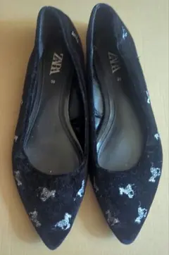 ZARA ☆ゼブラ柄 ☆フラットシューズ☆ 35