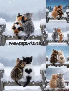 PARADISEパネル生地　 猫柄　P271