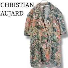 クリスチャンオジャール シャツ 羽織 9TA M グリーン系 総柄 コットン