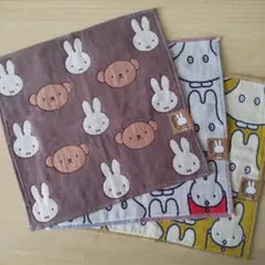 ミッフィー ガーゼハンカチ3枚セット タオルハンカチ おばけミッフィー ボリス