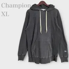 チャンピオン　パーカー　フーディー　スウェット　ブラック　XL 古着
