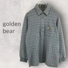 【ゴールデンベア】ポロシャツ Ｍ カジュアル 長袖 ニット ゴルフウェア 毛混