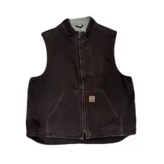 Carhartt ダック ベスト メキシコ製 ブラウンのサムネイル