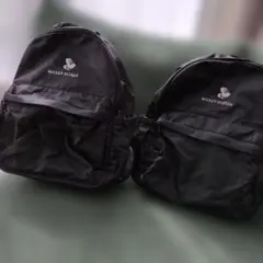 ミッキーマウス　ブランシェス　 ブラック リュックサック　2個セット　双子