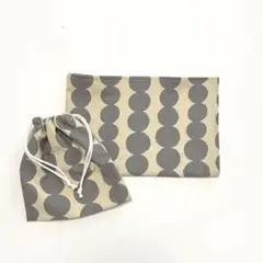 給食セット　ランチョンマット40✖️60 サークルドット　北欧風　グレードット