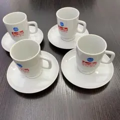 MILKLAND 北海道　カフェ・オ・レ　コーヒーカップ　4客セット　レトロ