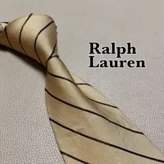 ラルフローレン　ネクタイ　ストライプ ドット　チェック　ベージュ
