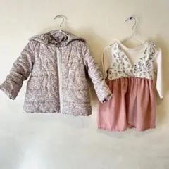 SLAP SLIP 小花柄中綿ジャケット　ワンピース