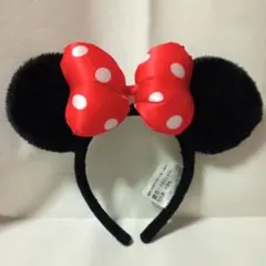 ディズニーミニーマウス カチューシャ 赤い水玉リボン海外