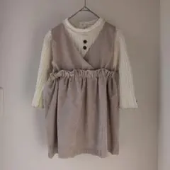 新品コーデュロイワンピース＆ビケット2枚セット✩ビケット 95 キムラタン