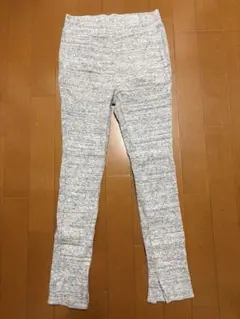 UNIQLO リブレギンスパンツ スリット入り ナチュラルＳサイズ