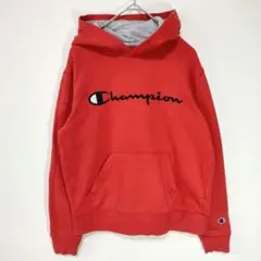 【補修有】Champion チャンピオン パーカー 赤 Mサイズ 裏起毛
