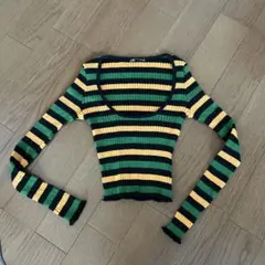 ZARA ボーダー柄 長袖ニット S