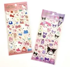 ハローキティ マイメロ　クリアキャンディシール　2セット