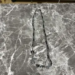 ディーゼルシルバー ステンレススチール チェーンネックレス 約60cm