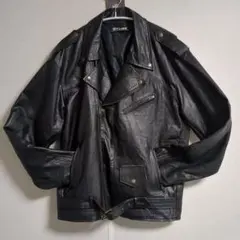レザーライダースジャケット ブラック