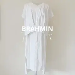 【美品】BRAHMINブラーミン/レイヤード風 ドッキングワンピース ホワイトMのサムネイル