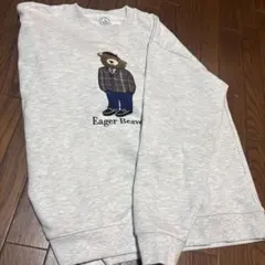 クマコーデ サガラ＆アップリケ刺繍 裏毛 スウェット/アメカジ/ユニセックスのサムネイル