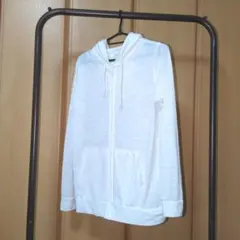 Lerune ホワイト フルジップパーカー M