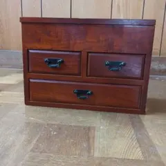 木製3段引き出し裁縫箱