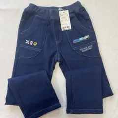 クレードスコープ　電車刺しゅう　ロング丈　ストレートパンツ