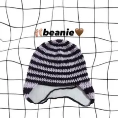 ハンドメイド ビーニー クラッシャーハット ボーダー