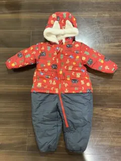 UZUCHAT 赤い動物柄スキーウェア 95サイズ