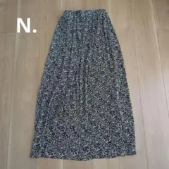 N. プリーツロングスカート ブラックのサムネイル