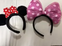 ディズニー ミニーカチューシャ 2点セット