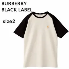 BURBERRY BLACK LABEL ラグランT サイズ2 バックプリント