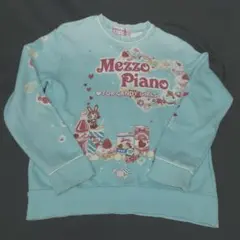 mezzo piano ベリエちゃん トレーナー M 水色