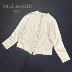 Paul Smith ／ドット柄ベージュ クルーネックカーディガン