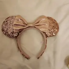 ミニーマウス耳カチューシャ（ローズゴールド）