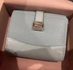 miu miu 三つ折り財布 ライトブルーのサムネイル