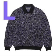 ワコマリア レオパード 柄 ニットLEOPARD KNIT POLO SHIRT