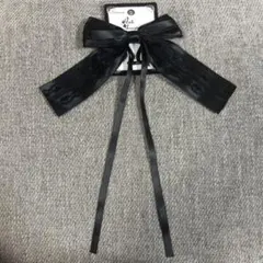 新品・ブラックリボンヘアアクセサリー②
