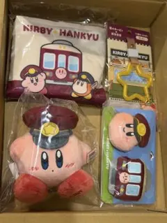 星のカービィ 阪急電車　マスコット　ぬいぐるみバッジ　キーホルダー　エコバッグ