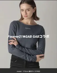 長袖リブロンT ショート丈 グレー 春夏秋冬 Uネック タナカガ フリーサイズ