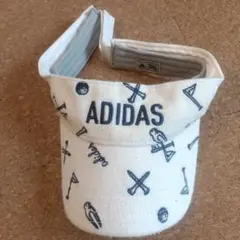 ADIDAS ゴルフバイザー ホワイト　サンバイザー