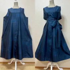 着物リメイクワンピース/新品着物/　L〜3Lゆったりサイズ