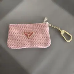 PRADA プラダ ポーチ ギンガムチェック ピンク 裏地総柄 イタリア製