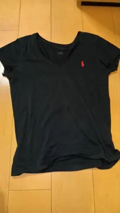 ポロ・ラルフ・ローレン ブラックVネックTシャツ